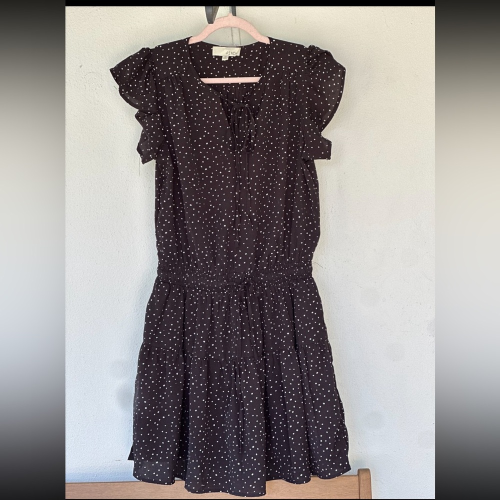 Pinch Black small dots Dress size M - Picture 1 of 2